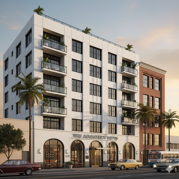 Illustrative image of an office-to-residential conversion